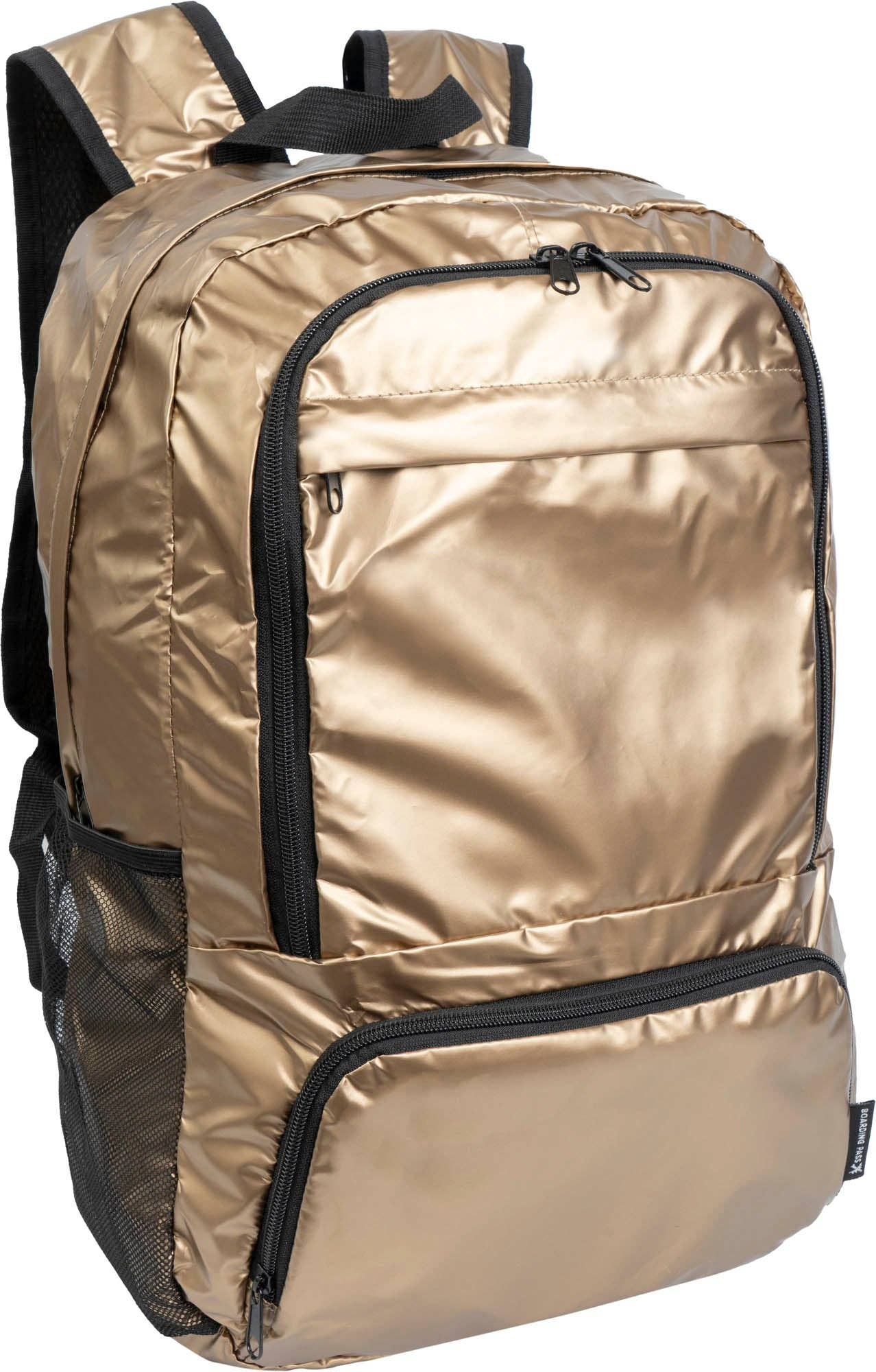 Magid - Wholesale Backpack - Unisex - Boarding Pass Recycled Metallic Foldable & Packable Pouch Multi Compartment Backpack1