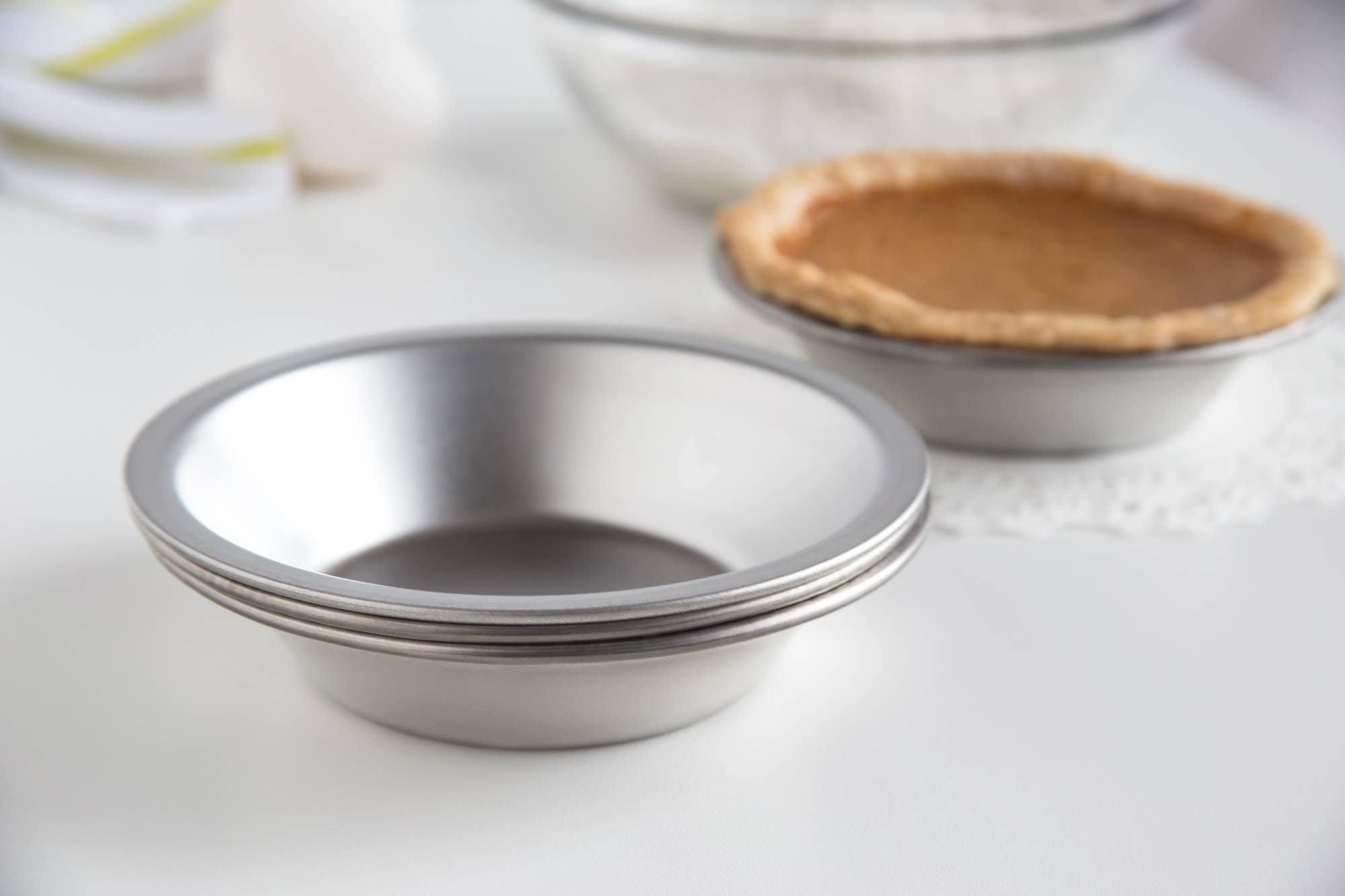 Fox Run Brands – wholesale Baking dish – Fox Run Pie Pan Set, Tin-Plated Steel, Set of 4, 5"3