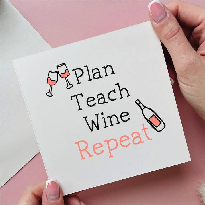 Piano Insegna Vino Ripeti Carta Insegnante per la vendita all'ingrosso da parte di Alphabet Studios