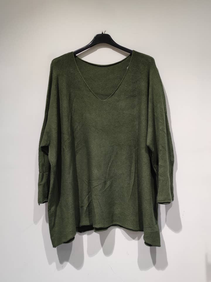 Pomelo paris - Wholesale Knit Sweater - Women's - MILA GT V-neck Sweater - AH264