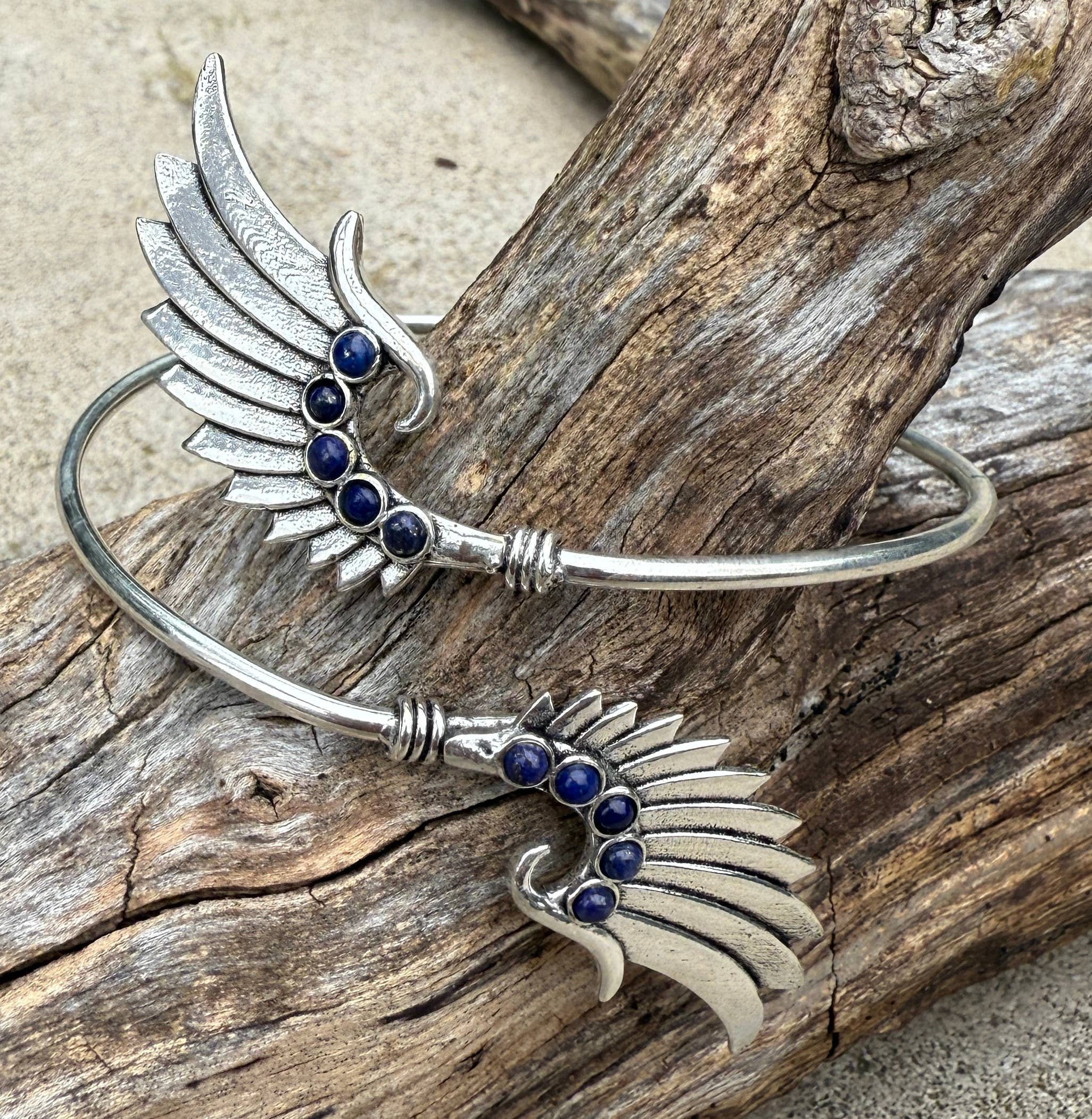 Lungta Imports - Wholesale Cuff Bracelet - Arm Cuff Bracelet Armlet Armband With Stones Angel Wings17