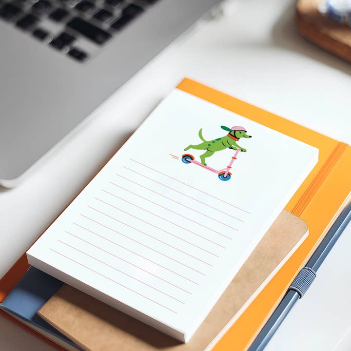 Sungy Side Up - Wholesale Notepad - Dog on Scooter Notepad – Lined Memo Pad for Dog Lovers5