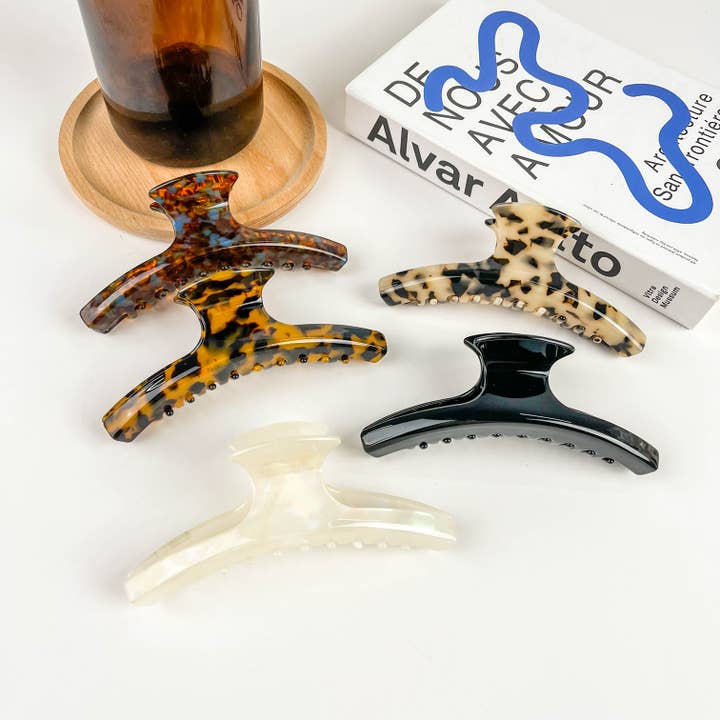 Pince à griffes épaissie en acétate de 5 pouces, pince à cheveux de haute qualité pour la vente par TheDivaSoap