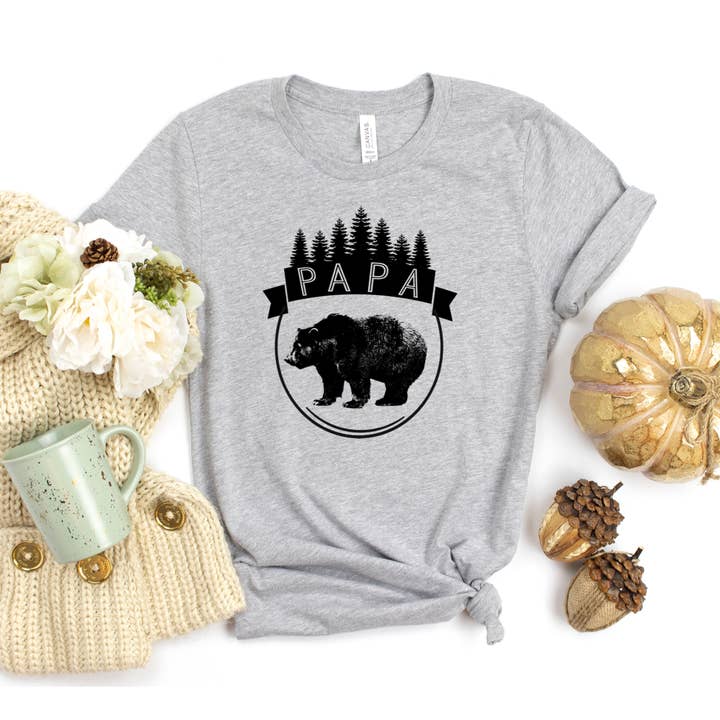T-SHIRT PAPA BEAR, FÊTE DES PÈRES, T-SHIRTS ASSORTIS pour la vente par The InkPAD Shop