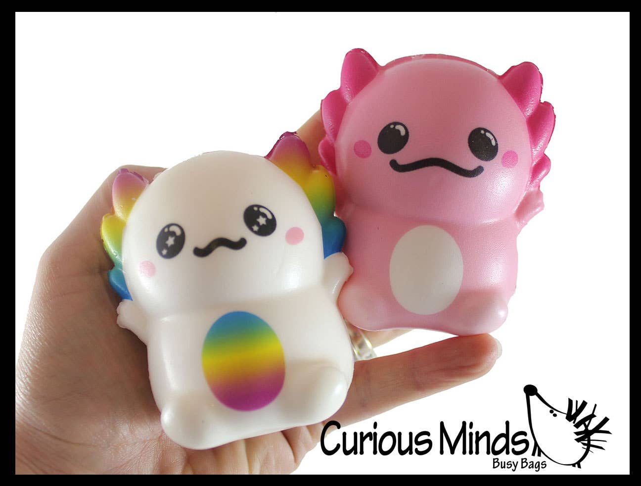 Curious Minds Toys – wholesale Squishy toy – Kids & Baby – 1 Small 3.25" Axolotl Slow Rise Squishy Toys - Memory Foam10