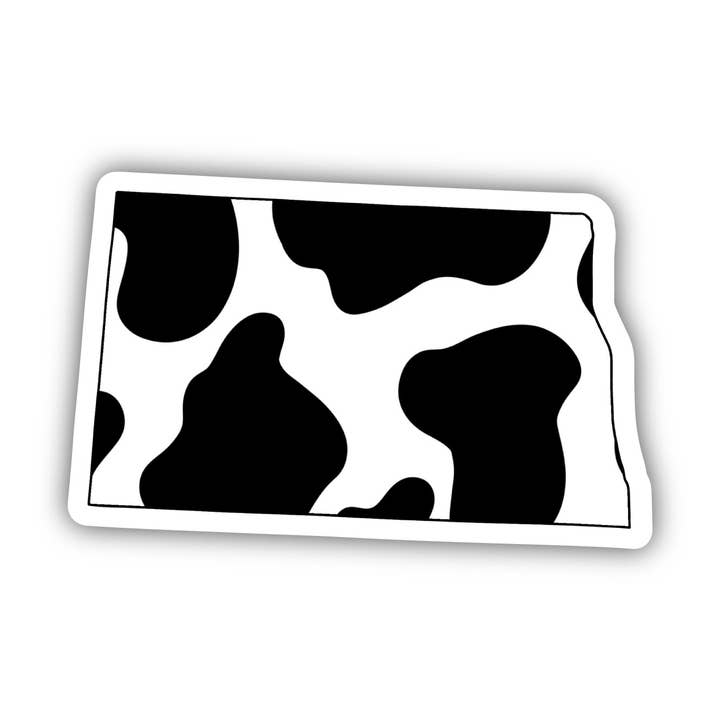 North Dakota Cow Pattern Sticker for wholesale by Big Moods