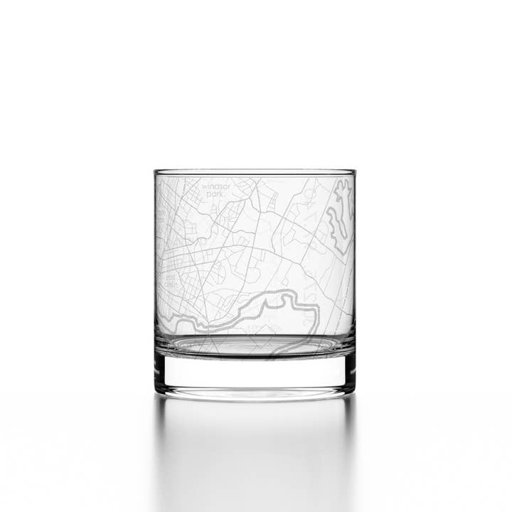 Well Told - Wholesale Cocktail/Liquor Glass - Austin TX Map Rocks Whiskey Glass