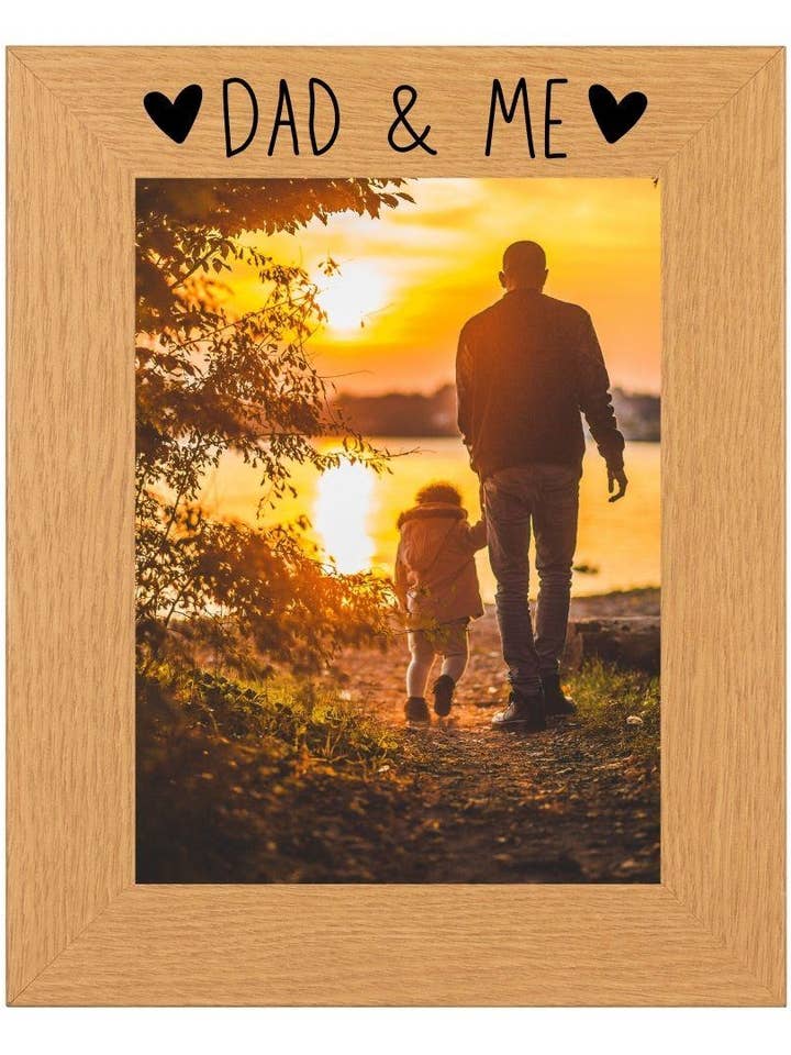 Second Ave Oak 6x4 Portrait Picture Photo Frame Dad & Me Gift Father's Day for wholesale by Second Ave Gift Company