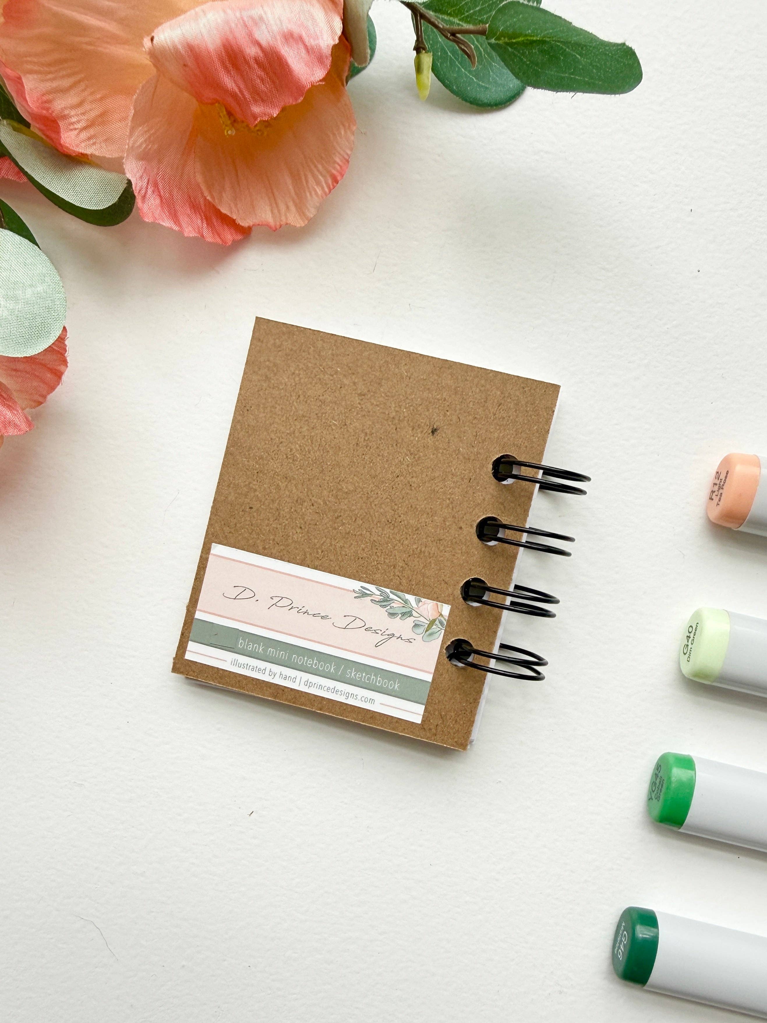 D. Prince Designs - Wholesale Notebook - Hand-Illustrated + Handmade Mini Notebook/Sketchbook | Maranta Houseplant6
