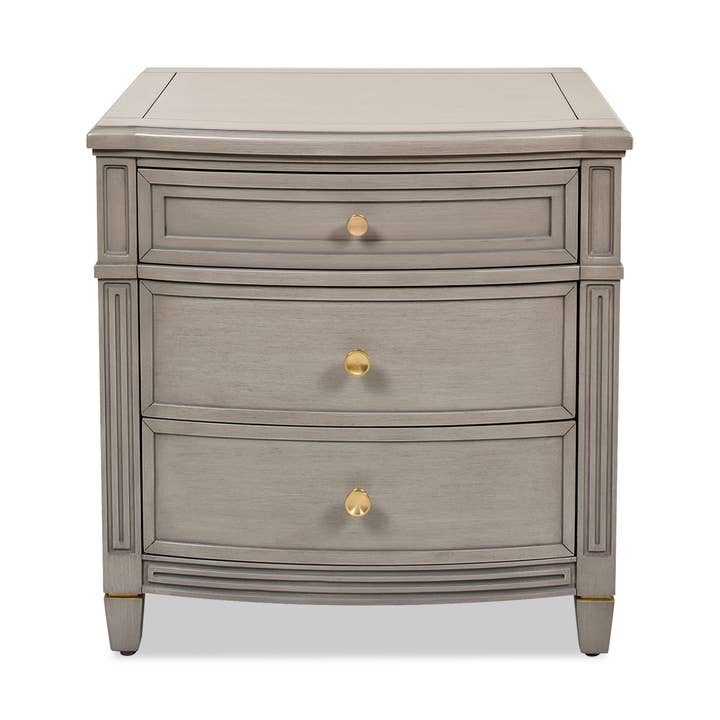 JTH Luxe Dauphin Gold Accent End Table, Grey Cashmere Wood for wholesale by Jennifer Taylor Home