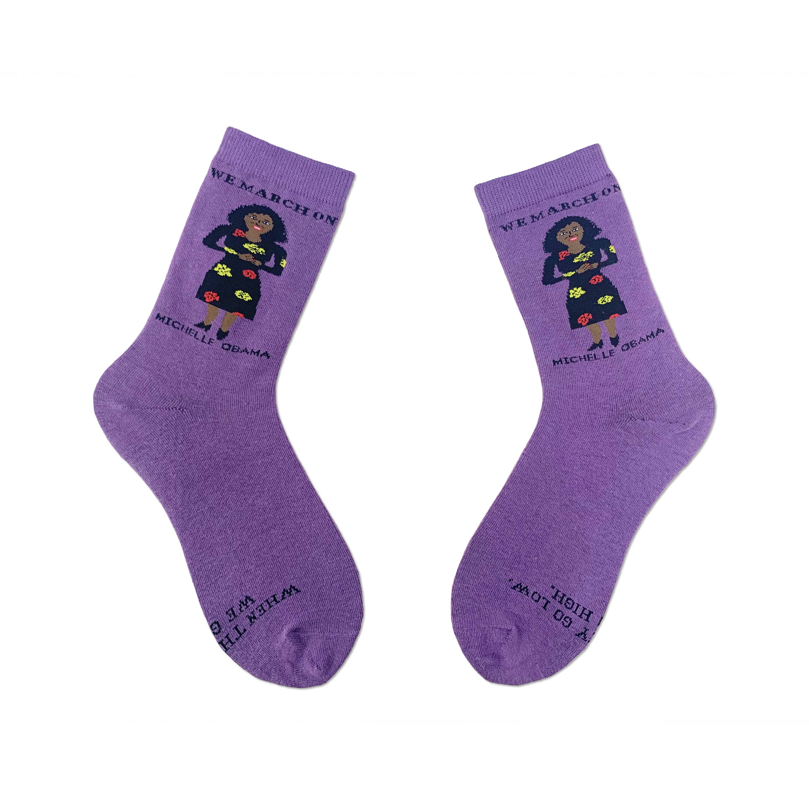 Maggie Stern Stitches - Wholesale Socks - Unisex - Michelle Obama Crew Socks Medium8