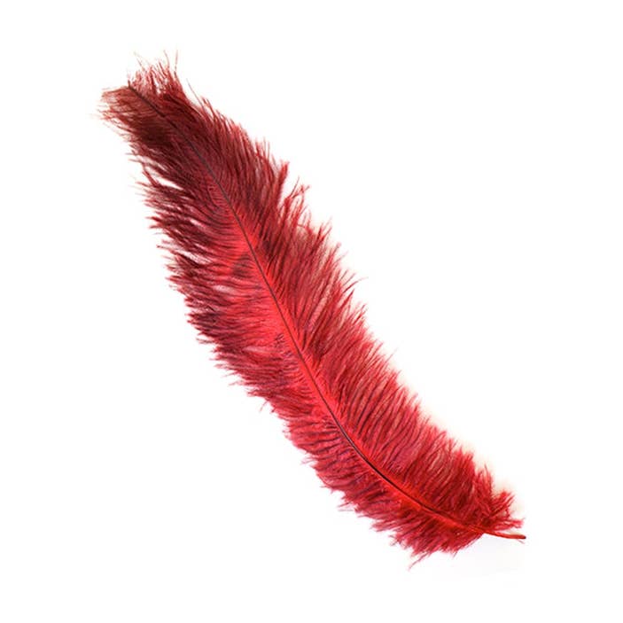 Zucker Feather Products - Venta al por mayor Material para manualidades - Seda de plumas de avestruz, color rojo0