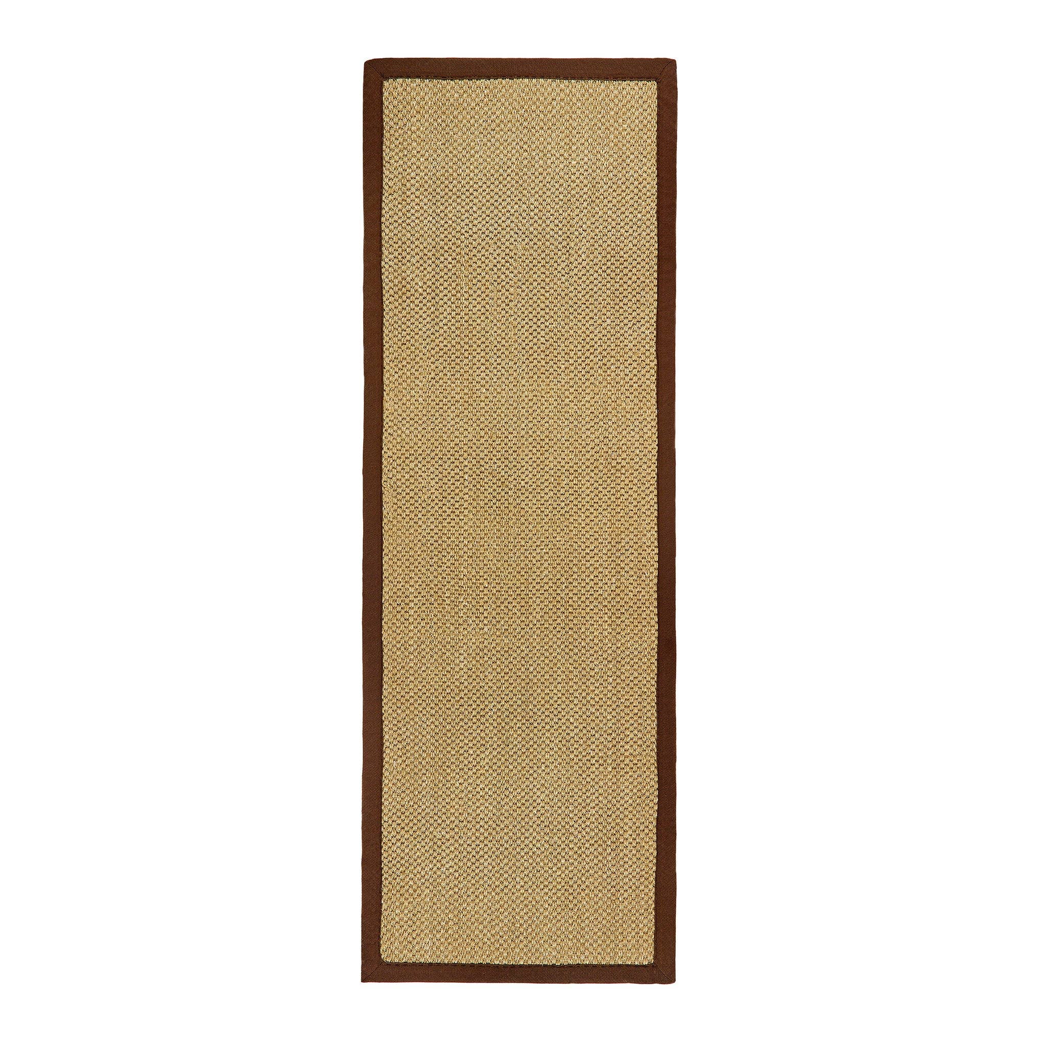 Phoenox Textiles - Wholesale Area Rug - Origins Sisal Rug Warm Natural with Dark Brown Border2