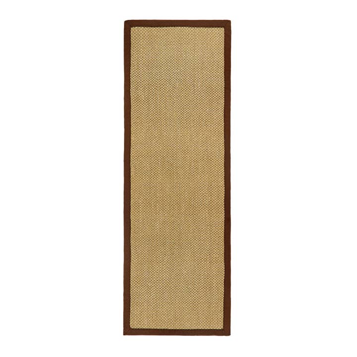 Phoenox Textiles – Großhandel Teppichvorleger – Origins Sisal Warm Natural mit dunkelbraunem Rand2