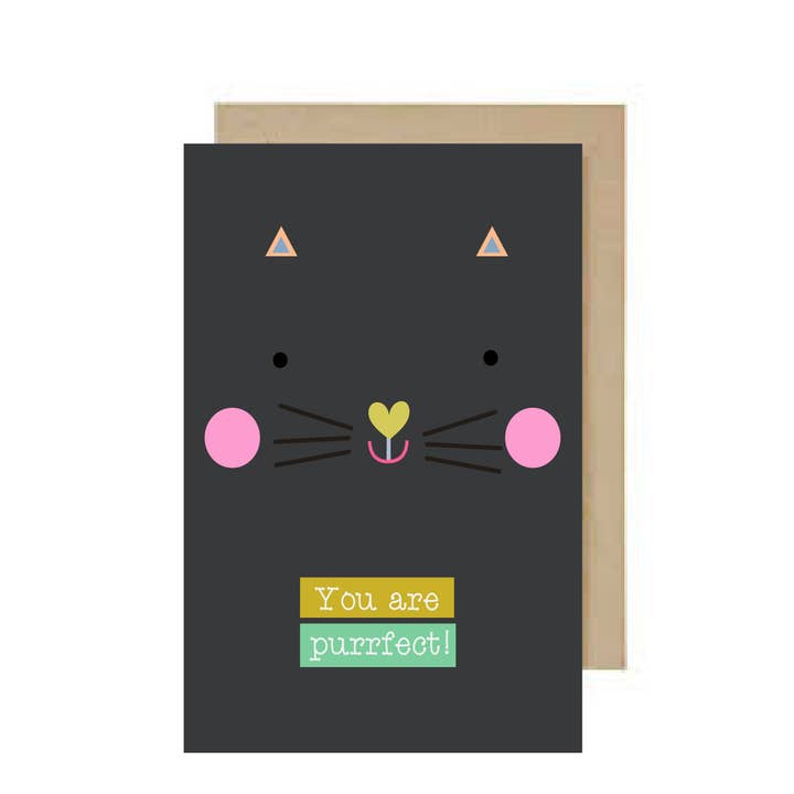 You are purrrfect greeting card - Cat Lover Cards for wholesale by karen thaco