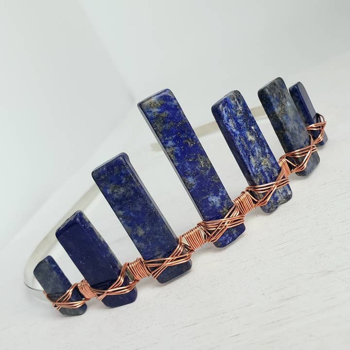 Edelstein-Tiara//Krone - Lapislazuli Slabs für den Großhandel von Divine Dragon Designs