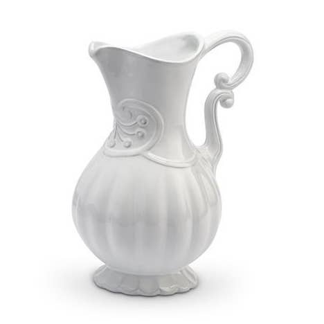 Bella Bianca Pitcher for wholesale by Arte Italica & Crown Linen Designs