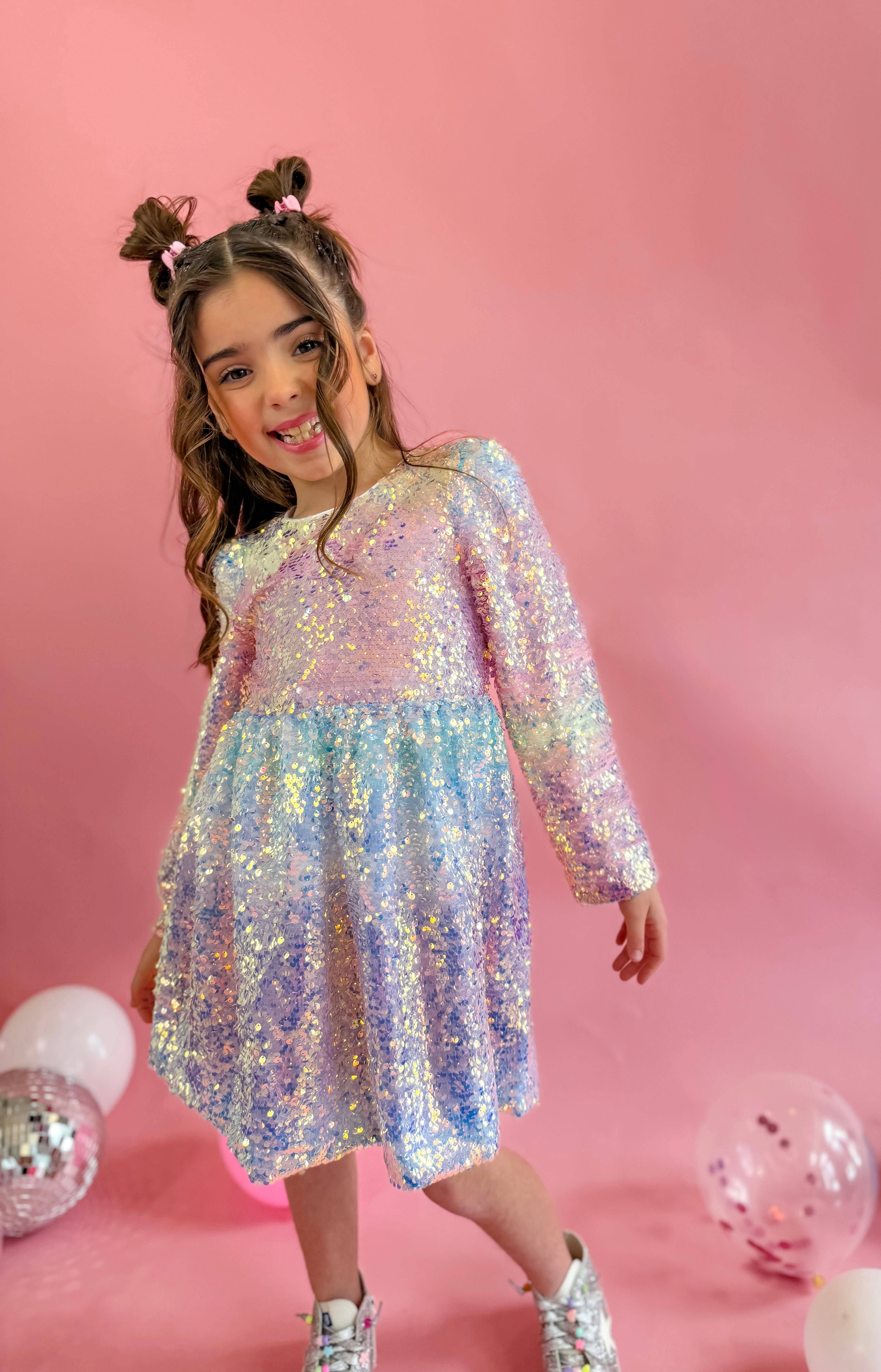 Ellie and Mila - Venta al por mayor Vestido - Niños - Vestido de fiesta con lentejuelas degradadas7