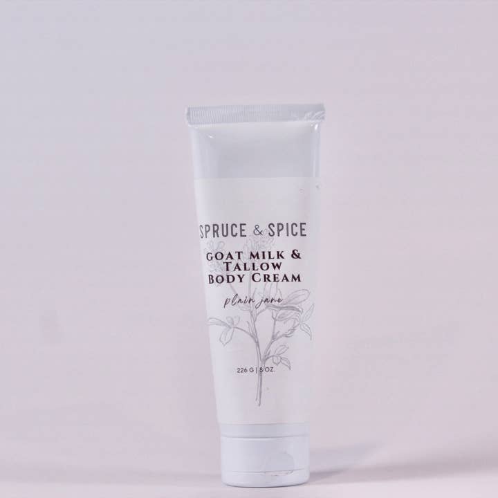 Crème pour le corps au lait de chèvre et au suif pour la vente par Spruce and Spice