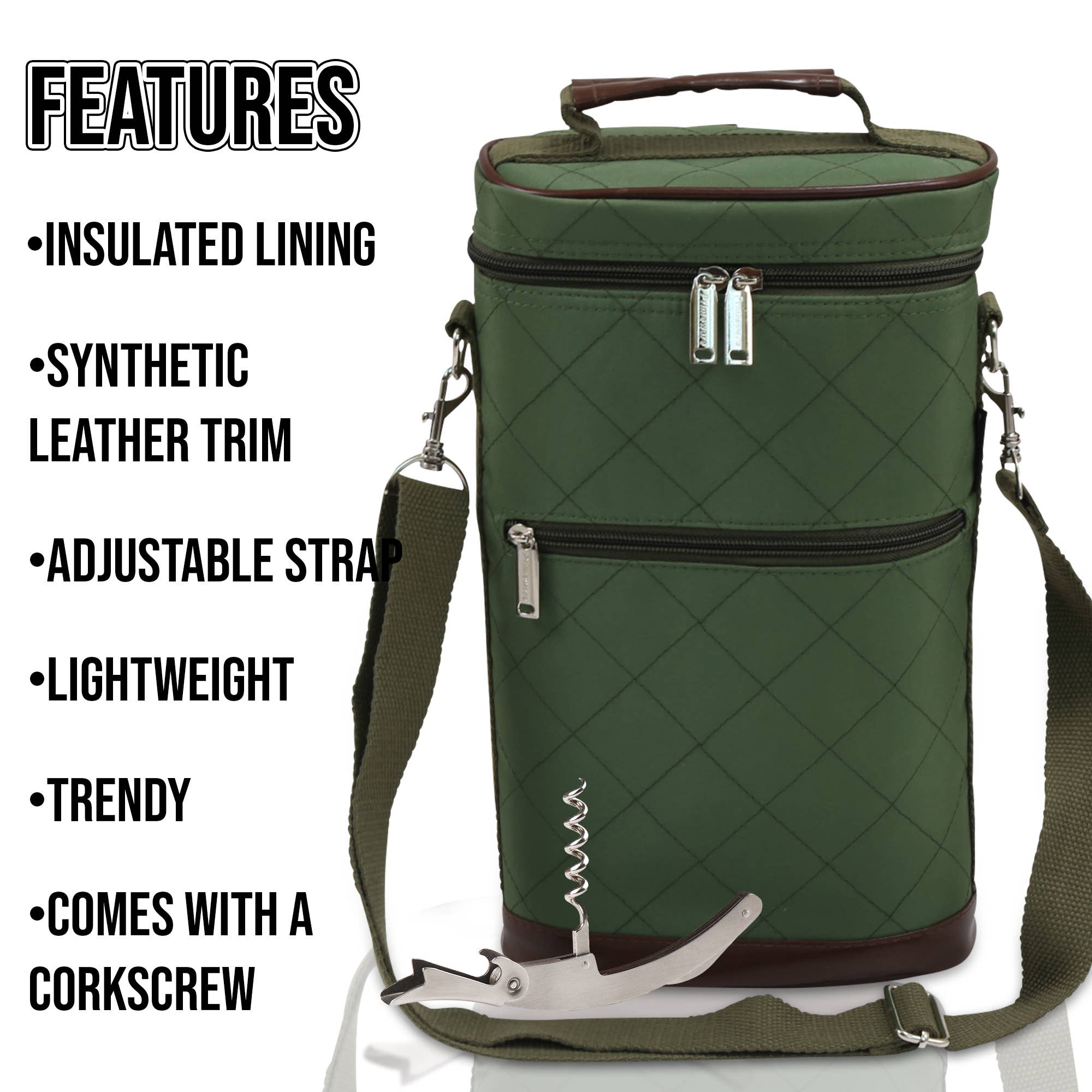 Primeware Inc. - Wholesale Wine Tote - Brandy Two Bottle Carrier Design10