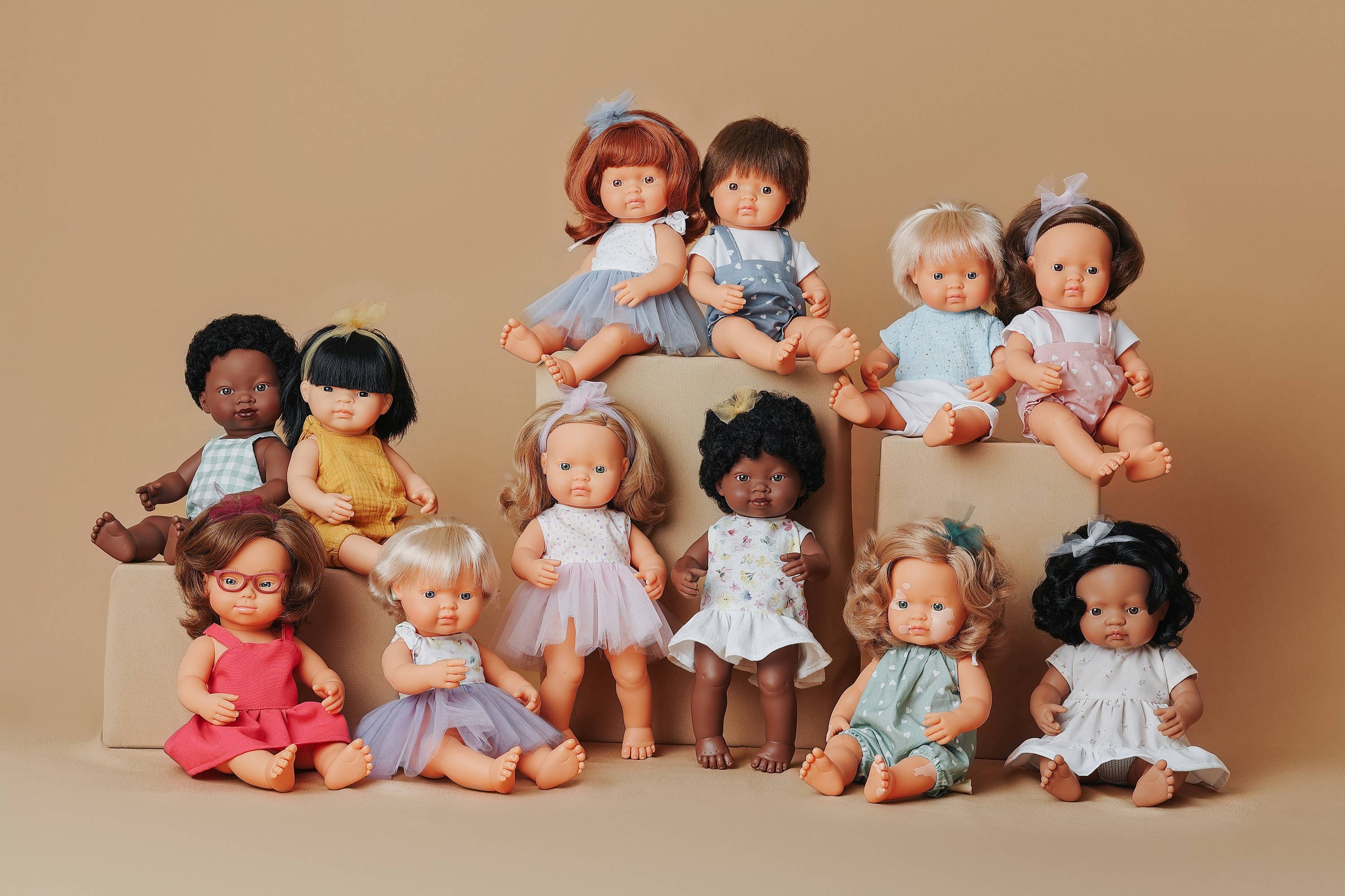 Miniland Educational - Vente Poupée – enfant - Poupée pour bébé fille rousse 15" (boîte) - M&M6