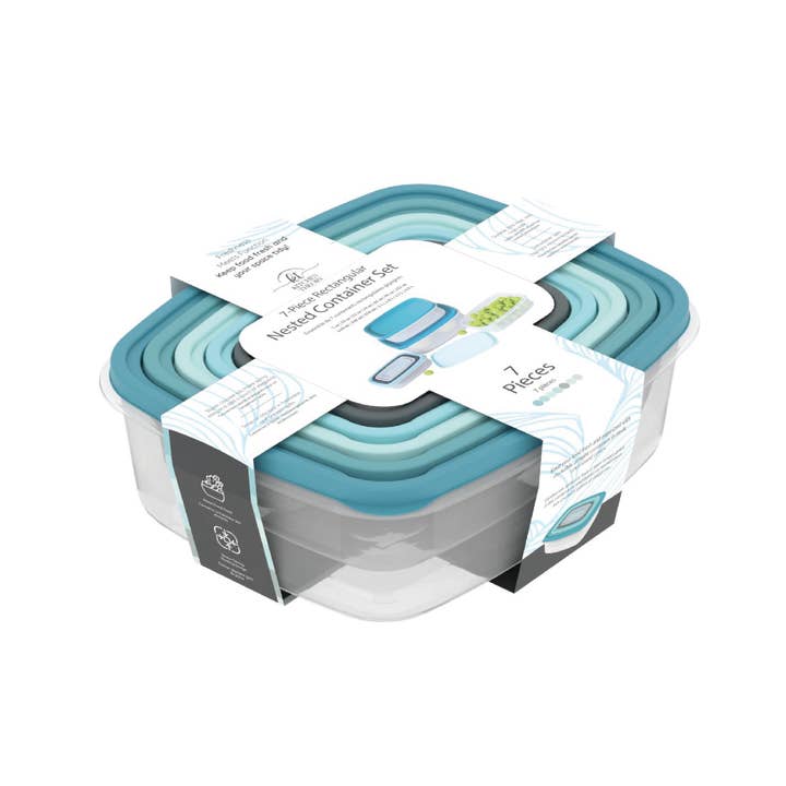 7-Piece Food Storage Container Set, Rectangular for wholesale by Lainy Home