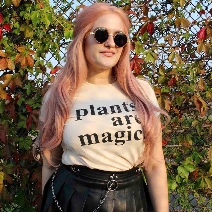 Plants Are Magic Shirt on cream for wholesale on Faire