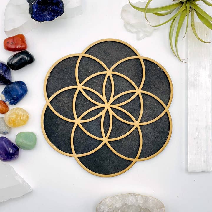 Grille en bois Seed of Life Crystal Alter Dark pour la vente par Rock Paradise