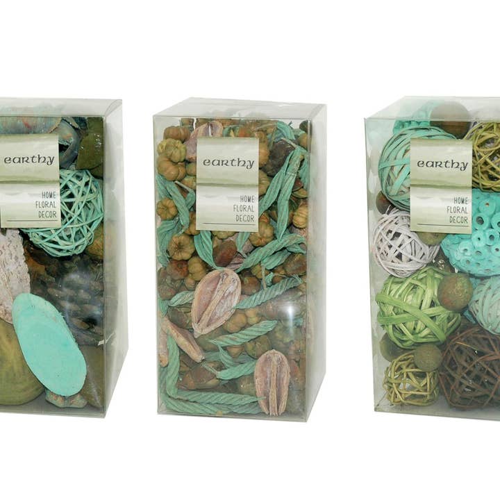 Aktual / Dekora Import S.A - Wholesale Decorative Box - PVC BOX ASSORTED GREEN MIX