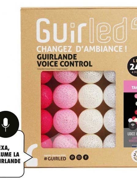 Tagada Voice Control Cotton Ball Light Garland for wholesale by Guirled