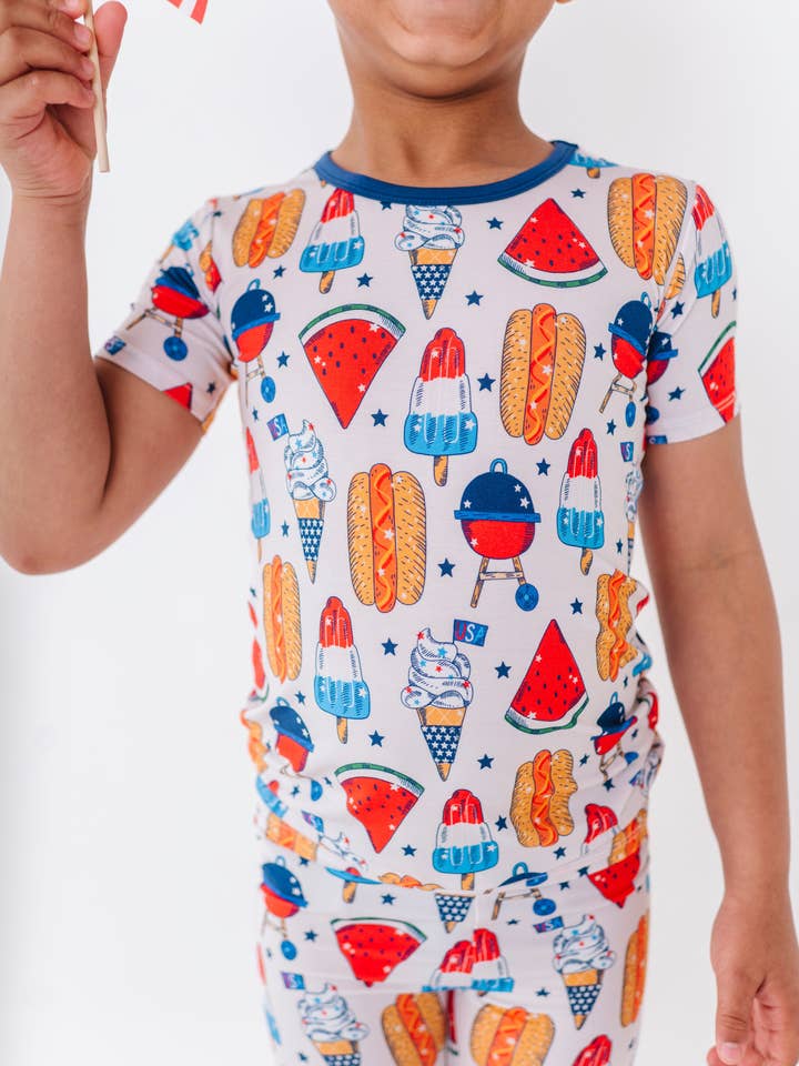 Kiki + Lulu - Wholesale Sleepwear Set - Kids - Red, White & BBQ Kids Pajamas