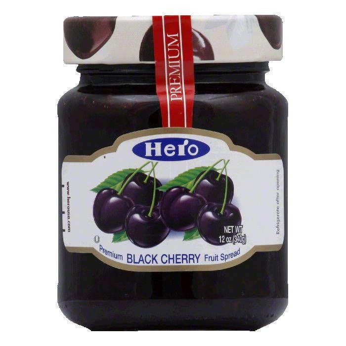 Hero Black Cherry Preserves, 12 OZ for wholesale by KeHE Distributors, LLC