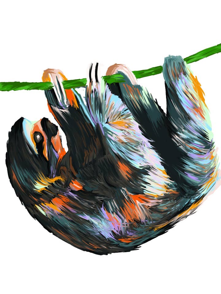 Sloth Print for wholesale by Third Wolf Designs