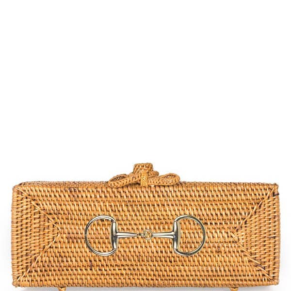 Lisi Lerch - Wholesale Clutch Bag - Women's - Colette Natural - Large Gold Charms