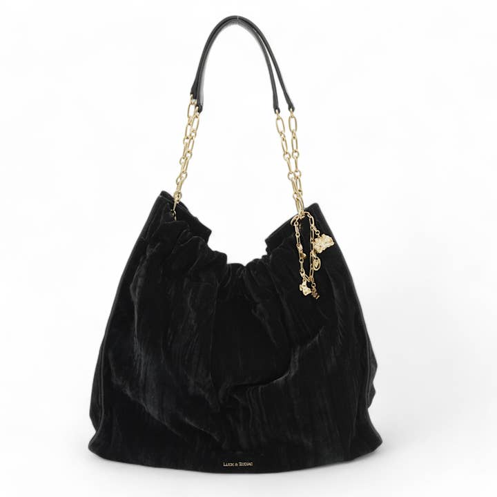 Lucky Super Soft Chain Tote X-Large - Hemels Fluweel voor wholesale door Luck & Zodiac
