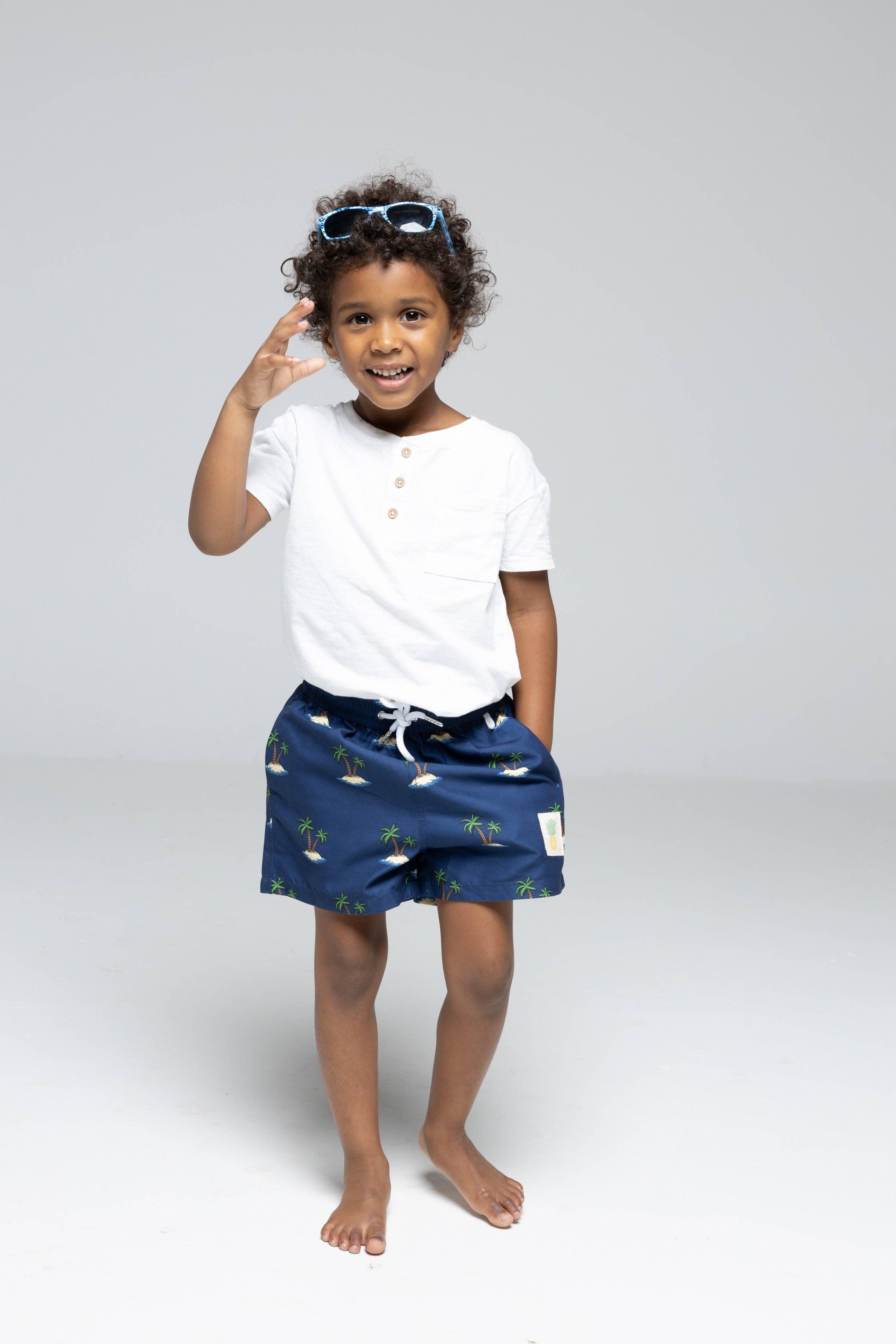 Buba & La - Vente Short de bain – enfant - Short de bain Little Island - Garçons