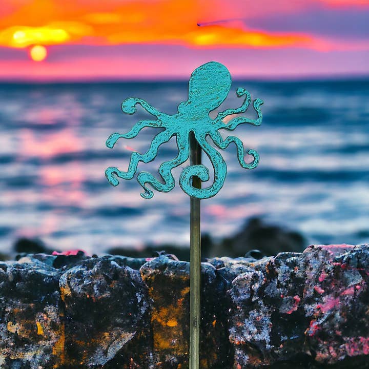 Octopus Pflanze Pfahl Garten Frühling Öko Strand See Haus Dekor für den Großhandel von Whimsies
