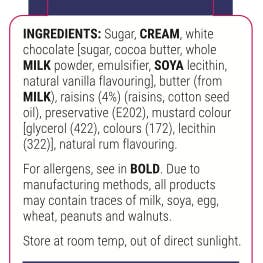 Slab Artisan Fudge – wholesale Fudge – Rum & Raisin Fudge Slab3