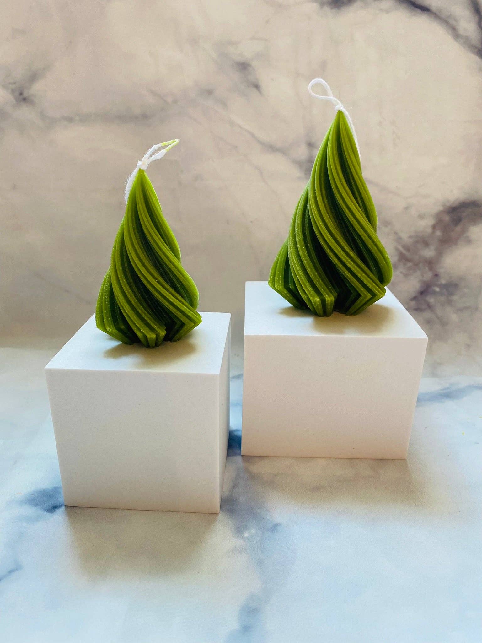 Maple + Love - Wholesale Novelty Candle - Swirl Christmas Tree Beeswax Candle9