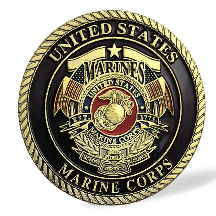 Blinkee.com, LLC - Wholesale Keepsake Coin/Token - Semper Fidelis US Marine Corps Commemorative Coin2