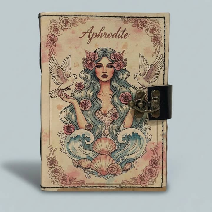 Aphrodite Journal | Læderjournal | Blank Vintage Journal for engroshandel hos SunlitSage