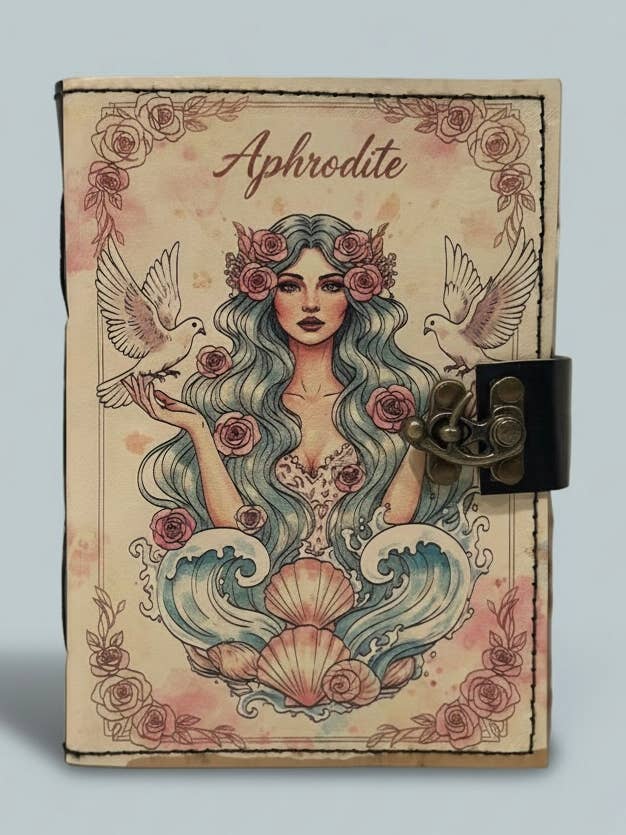Aphrodite Tagebuch | Leder Tagebuch | Leeres Vintage Tagebuch für den Großhandel von SunlitSage