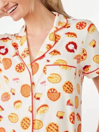 Rosa Clothing - Wholesale Lounge Set - Women's - Comfy Tiger Print Short Sleeve Pajama Set17