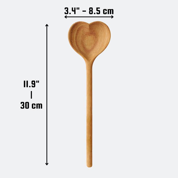 194 Craft House - Venta al por mayor Cuchara de cocina - XOXO Grabado - Cuchara de Corazón de Madera - Regalos para el Día de la Madre