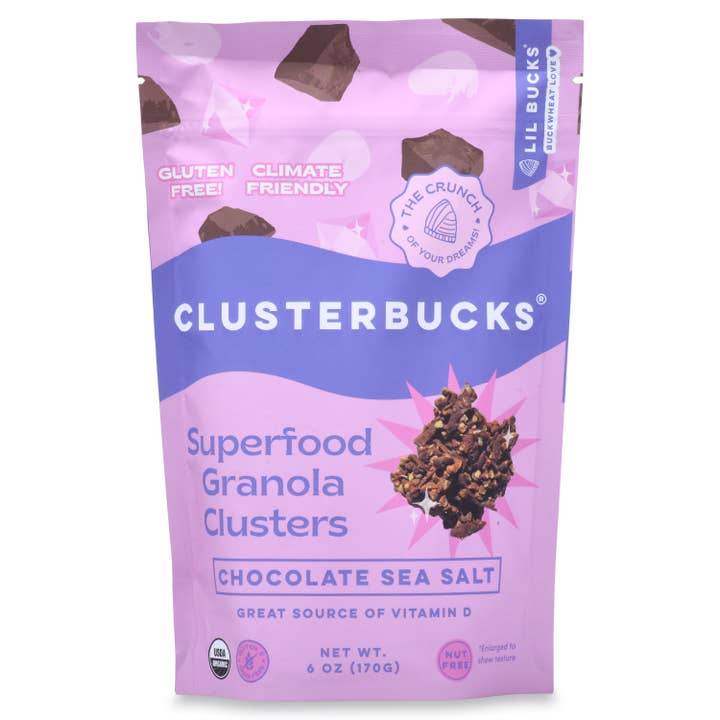 Lil Bucks - Wholesale Granola - Clusterbucks Gut Friendly Granola - Chocolate Sea Salt- 6pk