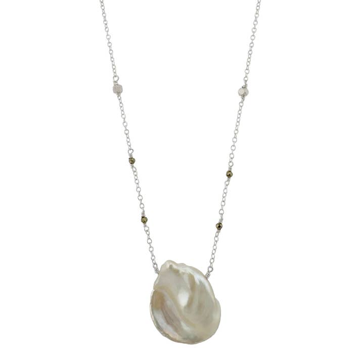 Philippa Roberts - Wholesale Pendant/Charm Necklace - Large Pearl Necklace in Silver or Vermeil