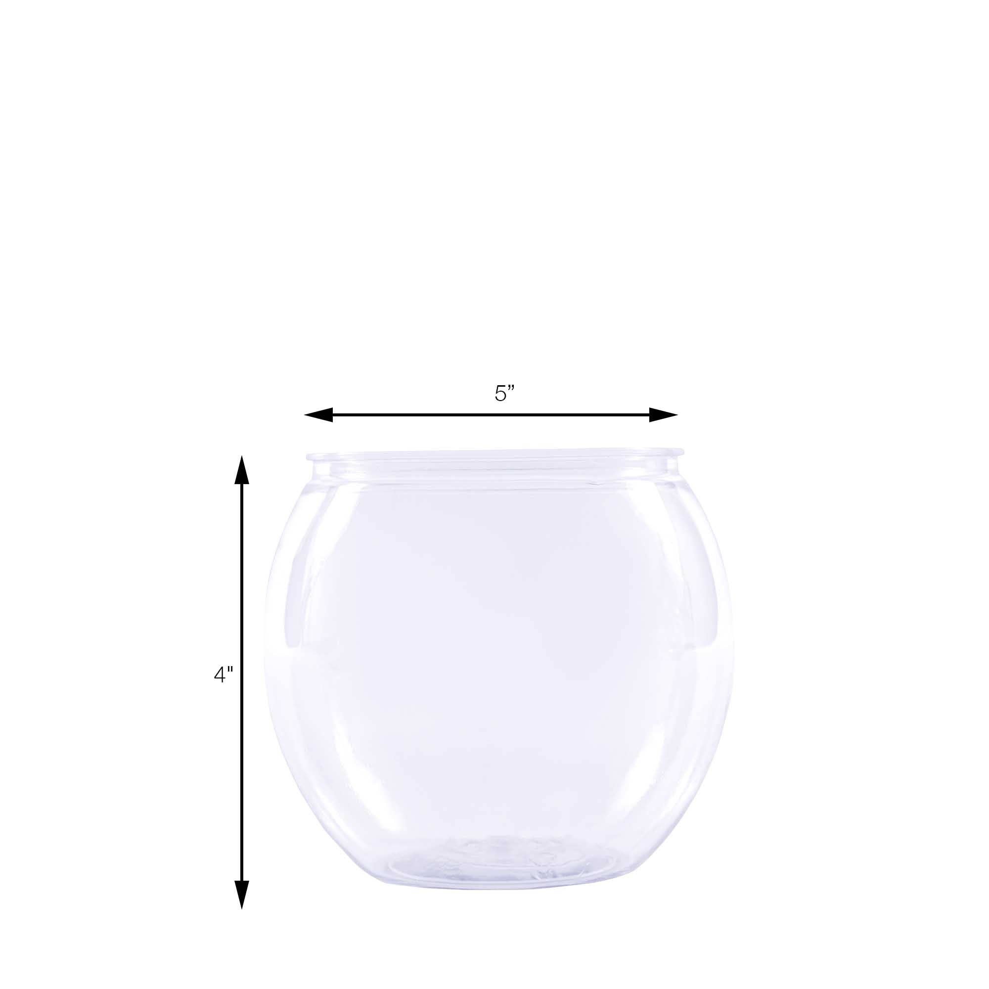 Portofino International Trading, USA - Wholesale Decorative Plate/Dish/Bowl - Plastic Fish Bowl 5"2