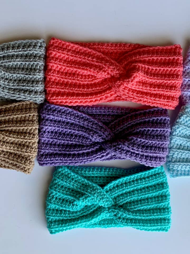 Cache-oreilles côtelé Crochet Twist pour la vente par GladeRunDesigns