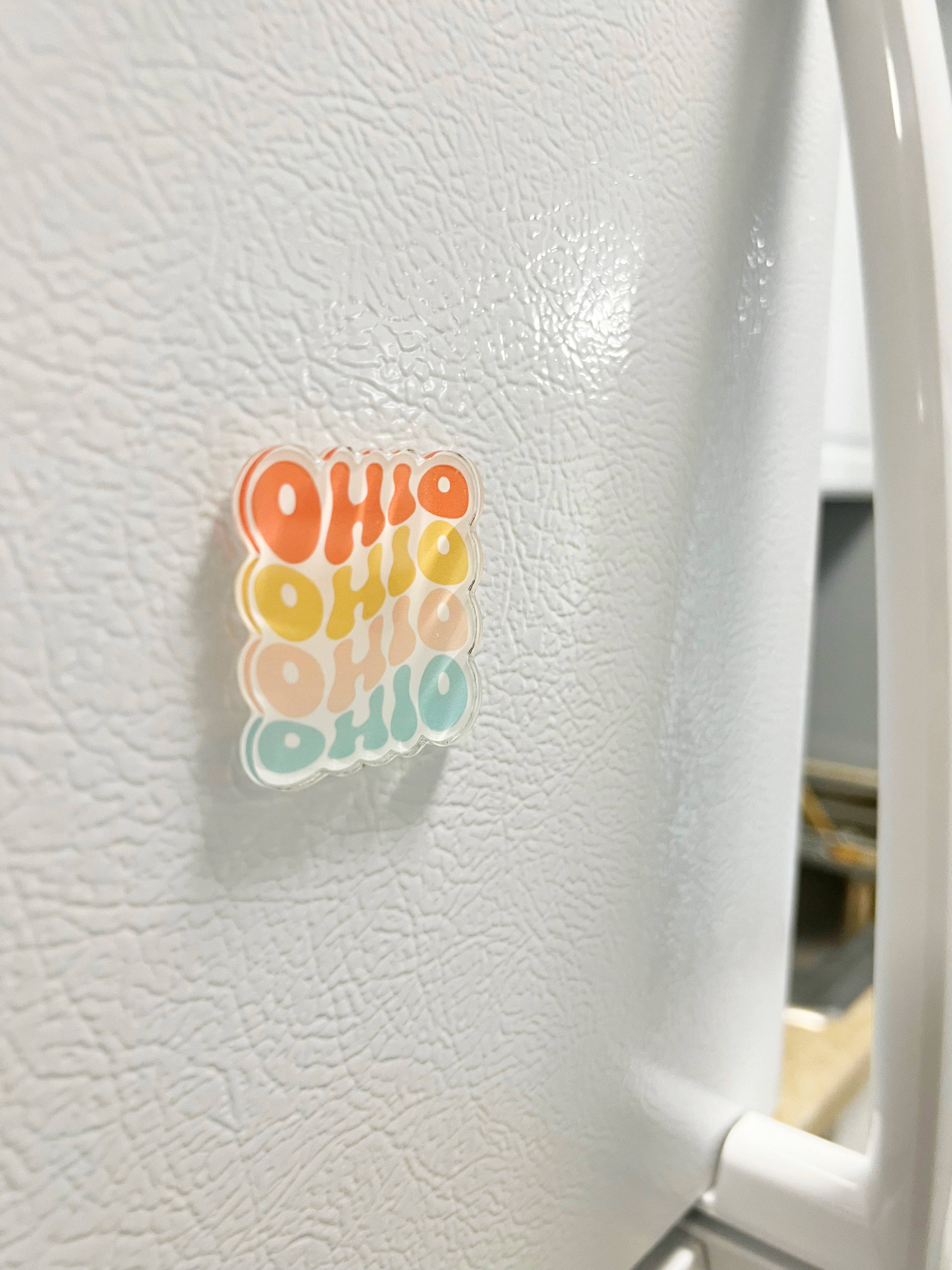 Daisy Mae Designs - Vente Aimants - Tous les 50 États Aimant Fort Acrylique Police Rétro – 2"x2"49