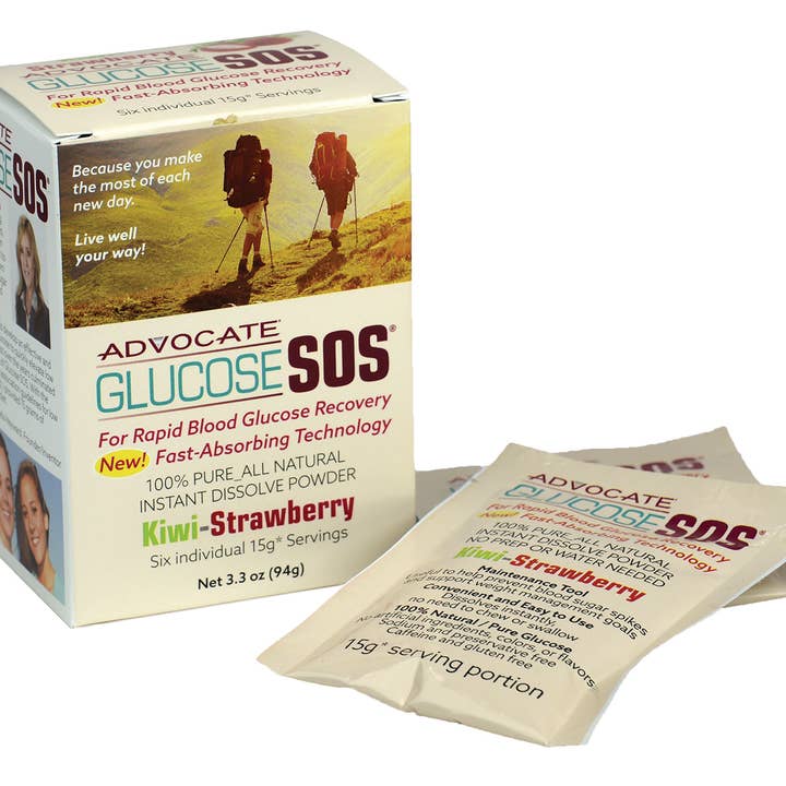 Glukos SOS Kiwi Jordgubbe för wholesale av Advocate Glucose SOS